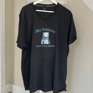 Black Graphic T-Shirt with Bear Design